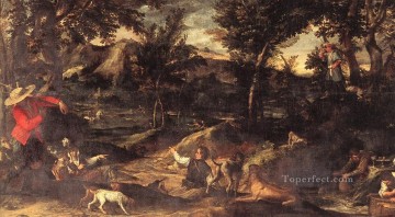 barroco Painting - Caza barroco Annibale Carracci